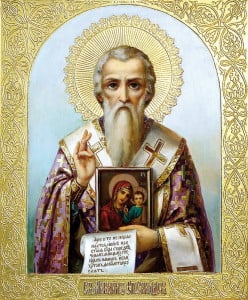 Покровитель отца Михаила, святитель Михаил исповедник, епископ Синадский. Келейная икона отца Михаила
