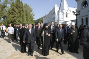 Посещение Лавры Президентом Украины Л.Д.Кучмой