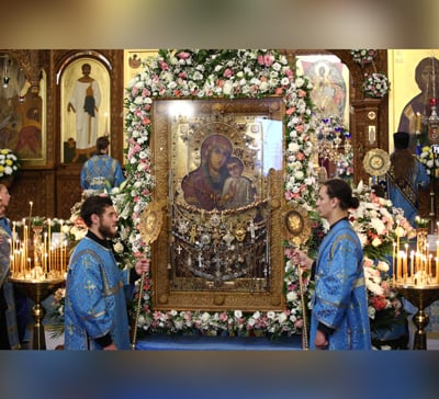 Всенощная накануне праздника Святогорской иконы Пресвятой Богородицы (фото, видео)